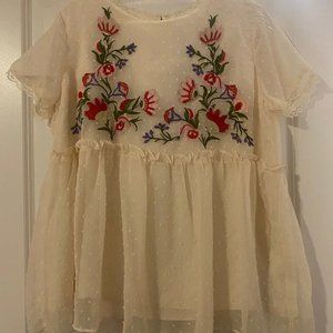 Floral Embroidered Blouse